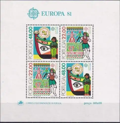 PORTUGAL 1981 Mi-Nr. Block 32 ** MNH - CEPT