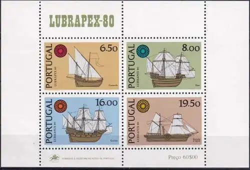 PORTUGAL 1980 Mi-Nr. Block 31 ** MNH