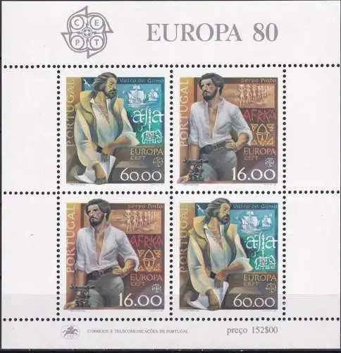 PORTUGAL 1980 Mi-Nr. Block 29 ** MNH - CEPT