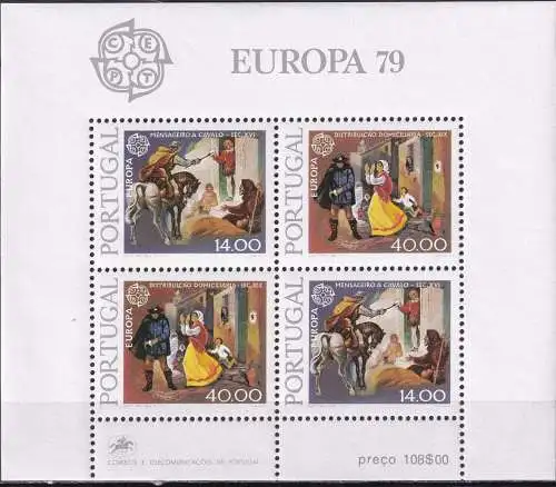 PORTUGAL 1979 Mi-Nr. Block 27 ** MNH - CEPT