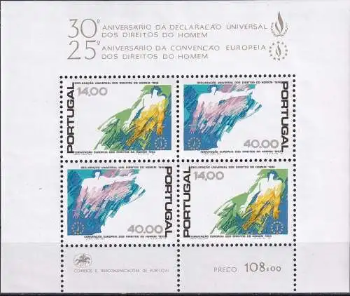 PORTUGAL 1978 Mi-Nr. Block 24 ** MNH