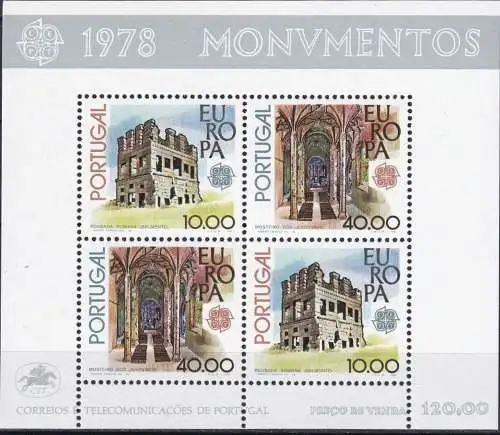 PORTUGAL 1978 Mi-Nr. Block 23 ** MNH - CEPT