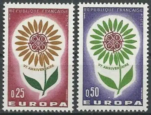 FRANKREICH 1964 Mi-Nr. 1490/91 ** MNH - CEPT