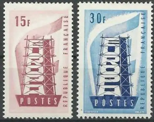 FRANKREICH 1956 Mi-Nr. 1104/05 ** MNH - CEPT