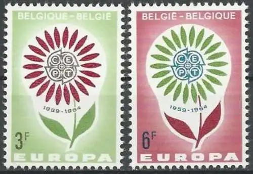 BELGIEN 1964 Mi-Nr. 1358/59 **  MNH - CEPT