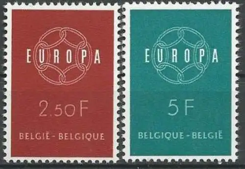 BELGIEN 1959 Mi-Nr. 1164/65 ** MNH - CEPT