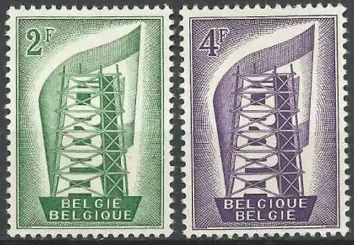 BELGIEN 1956 Mi-Nr. 1043/44 ** MNH - CEPT
