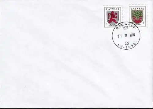 LETTLAND 1998 Mi-Nr. 371 AIV 463 AIIx FDC