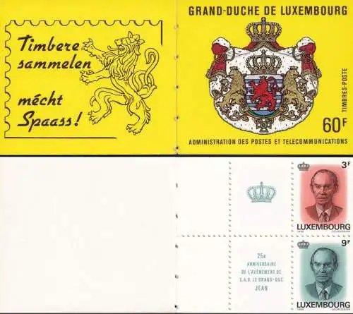 LUXEMBURG 1989 Mi-Nr. MH 2 Markenheft/booklet ** MNH