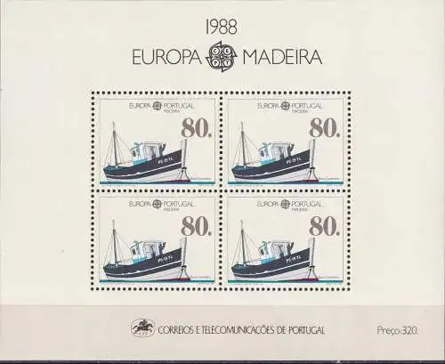 MADEIRA 1988 Mi-Nr. Block 9 ** MNH - CEPT