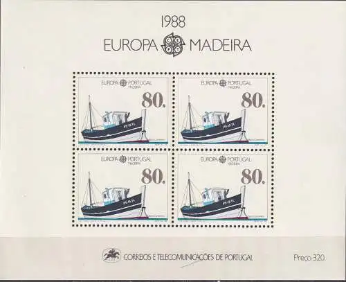 MADEIRA 1988 Mi-Nr. Block 9 ** MNH - CEPT