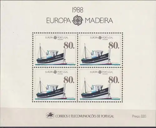 MADEIRA 1988 Mi-Nr. Block 9 ** MNH