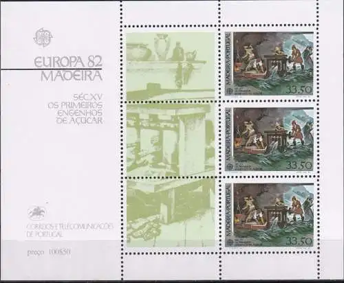 MADEIRA 1982 Mi-Nr. Block 3 ** MNH