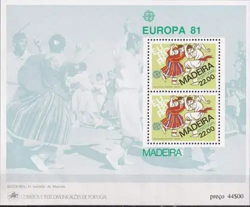 MADEIRA 1981 Mi-Nr. Block 2 ** MNH