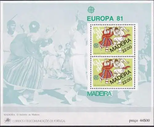 MADEIRA 1981 Mi-Nr. Block 2 ** MNH