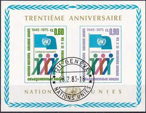 UNO GENF 1975 Mi-Nr. Block 1 o used - aus Abo