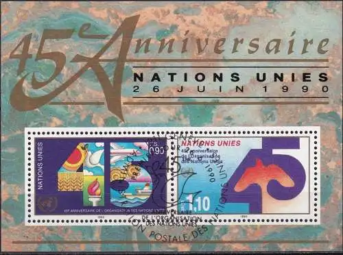 UNO GENF 1990 Mi-Nr. Block 6 o used - aus Abo