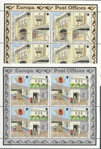 GIBRALTAR 1990 Mi-Nr. 590/93 Kleinbögen ** MNH - CEPT