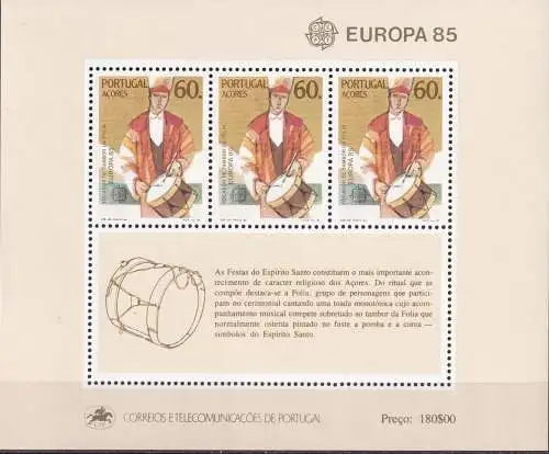 AZOREN 1985 Mi-Nr. Block 6 ** MNH - CEPT