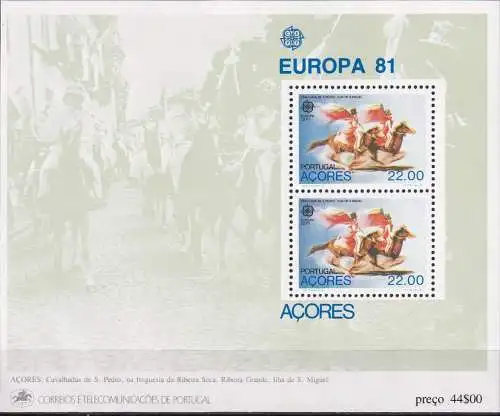 AZOREN 1981 Mi-Nr. Block 2 ** MNH - CEPT