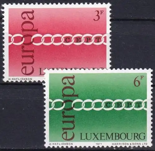 LUXEMBURG 1971 Mi-Nr. 824/25 ** MNH - CEPT