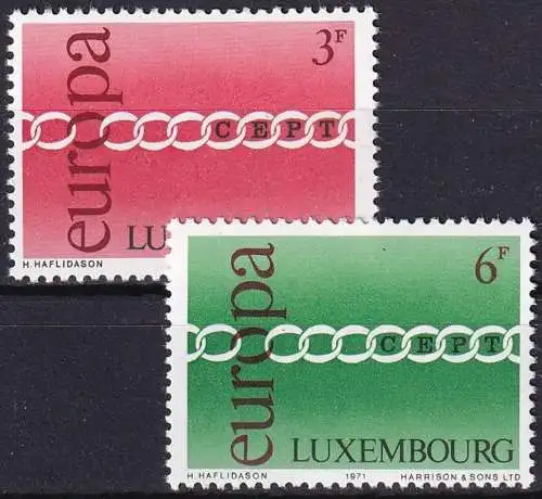LUXEMBURG 1971 Mi-Nr. 824/25 ** MNH - CEPT