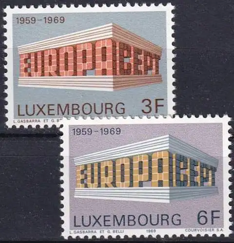 LUXEMBURG 1969 Mi-Nr. 788/89 ** MNH - CEPT