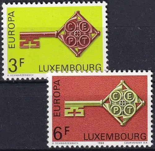 LUXEMBURG 1968 Mi-Nr. 771/72 ** MNH - CEPT