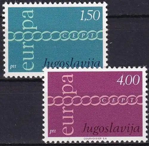 JUGOSLAWIEN 1971 Mi-Nr. 1416/17 **MNH CEPT