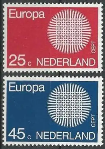 NIEDERLANDE 1970 Mi-Nr. 942/43 ** MNH - CEPT