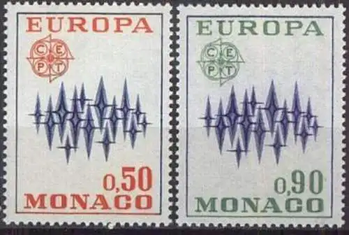 MONACO 1972 Mi-Nr. 1038/39 ** MNH - CEPT