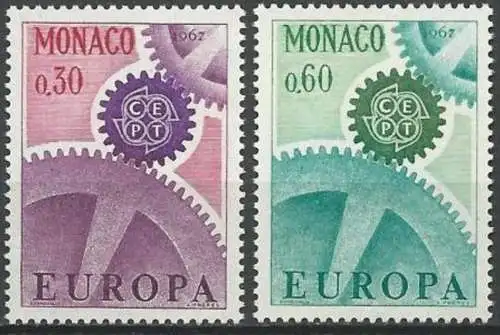 MONACO 1967 Mi-Nr. 870/71 ** MNH - CEPT