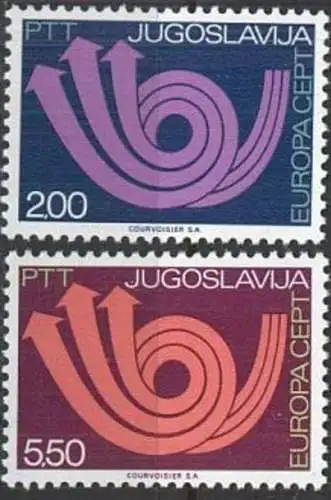 JUGOSLAWIEN 1973  Mi-Nr. 1507/08 ** MNH -  CEPT