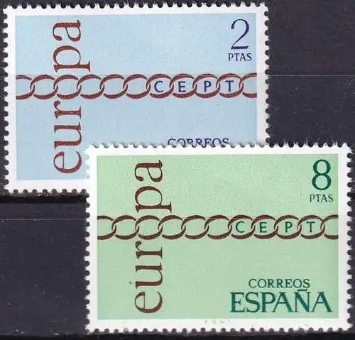 SPANIEN 1971 Mi-Nr. 1925/26 ** MNH - CEPT
