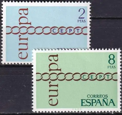 SPANIEN 1971 Mi-Nr. 1925/26 ** MNH - CEPT