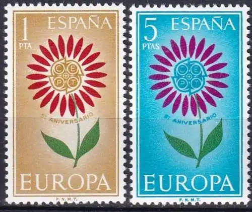 SPANIEN 1964 Mi-Nr. 1501/02 ** MNH - CEPT