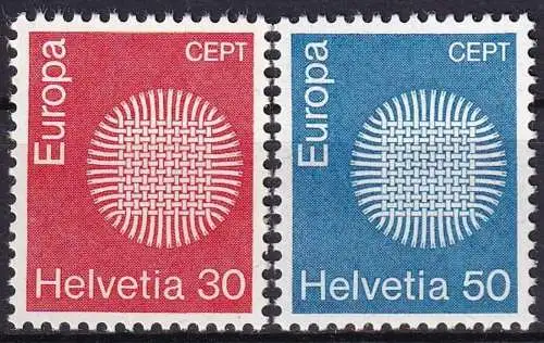 SCHWEIZ 1970 Mi-Nr. 923/24 ** MNH - CEPT