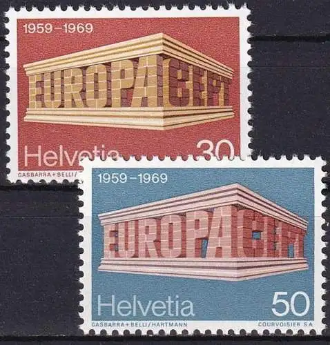 SCHWEIZ 1969 Mi-Nr. 900/01 ** MNH - CEPT