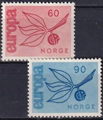 NORWEGEN 1965 Mi-Nr. 532/33 ** MNH - CEPT