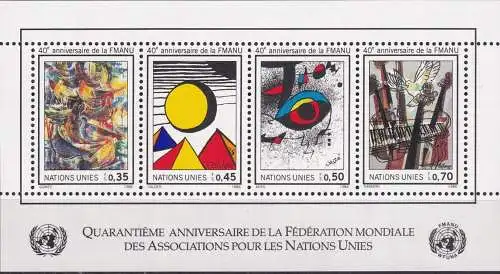 UNO GENF 1986 Mi-Nr. Block 4 ** MNH