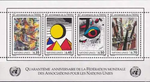 UNO GENF 1986 Mi-Nr. Block 4 ** MNH