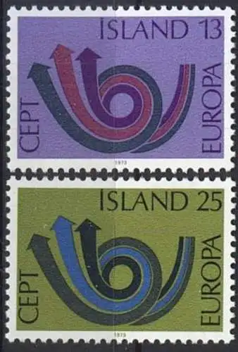 ISLAND 1973 Mi-Nr. 471/72 ** MNH - CEPT
