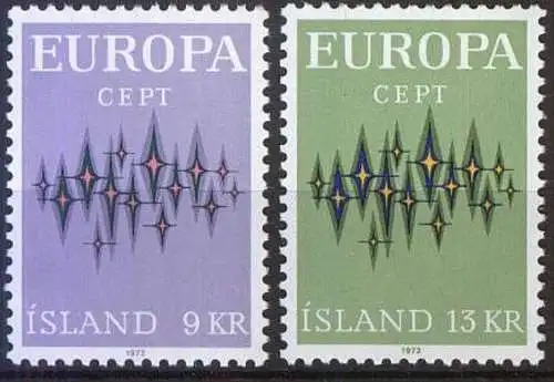 ISLAND 1972 Mi-Nr. 461/62 ** MNH - CEPT