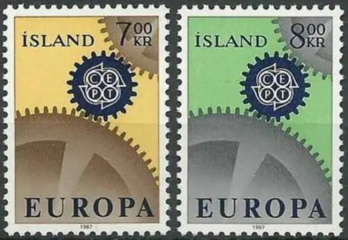 ISLAND 1967 Mi-Nr. 409/10 ** MNH - CEPT