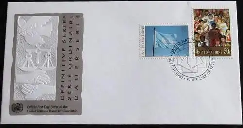 UNO NEW YORK 1991 Mi-Nr. 619/20 FDC