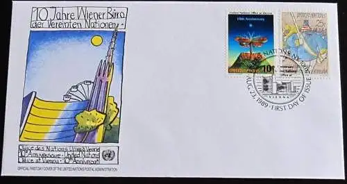 UNO NEW YORK 1989 Mi-Nr. 577/78 FDC