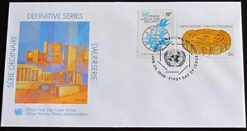 UNO NEW YORK 1988 Mi-Nr. 546 FDC