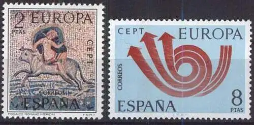 SPANIEN 1973 Mi-Nr. 2020/21 ** MNH