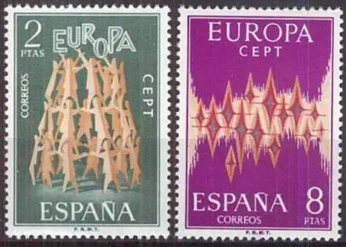 SPANIEN 1972 Mi-Nr. 1985/86 ** MNH - CEPT