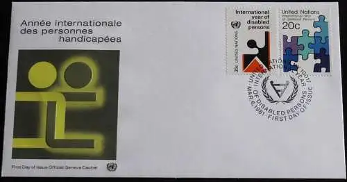 UNO NEW YORK 1981 Mi-Nr. 367/68 FDC